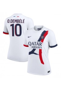 Paris Saint-Germain Ousmane Dembele #10 Jalkapallovaatteet Naisten Vieraspaita 2024-25 Lyhythihainen